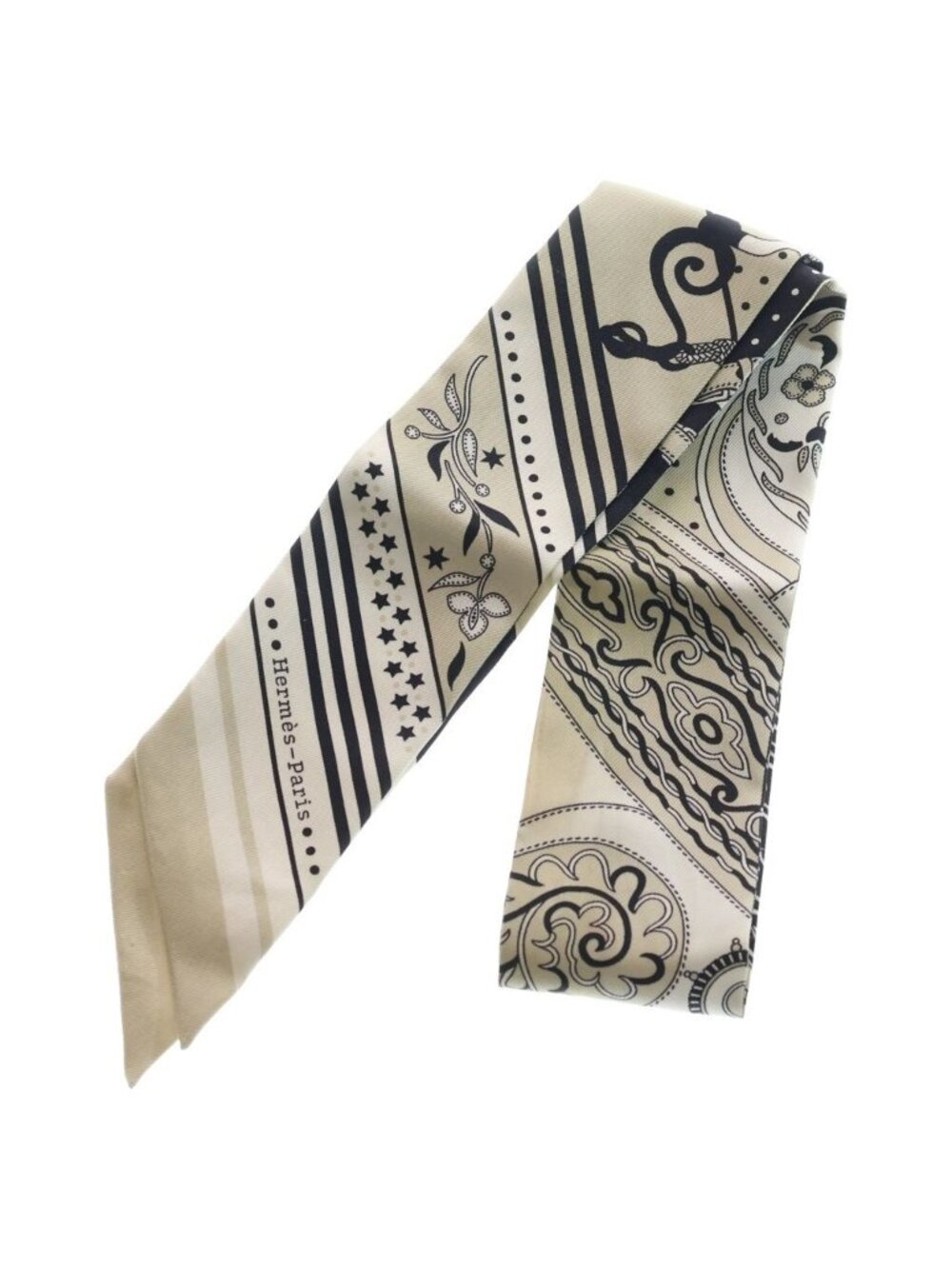 Hermes Twilly Festival Des Amazones Amazon Silk Scarf Ivory